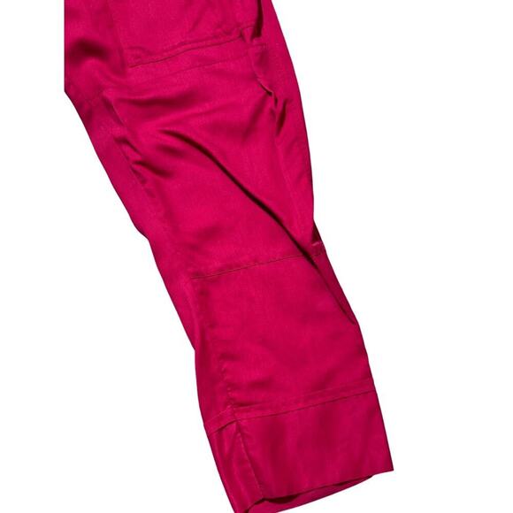 Isabel Marant Red Belted Paperbag Waist Straight Leg Trouser Pants Size 36 - Picture 2 of 11